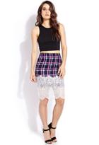 Forever21 Sweet Chic Lace-trimmed Pencil Skirt