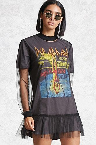 Forever21 Sheer Tulle Mini Dress