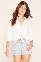 Forever21 Women's  Cotton Button-down Shirt