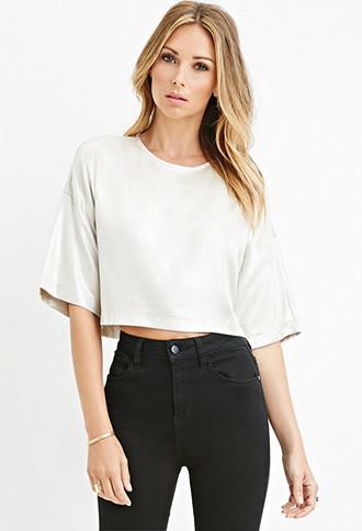 Love21 Boxy Metallic Top