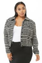 Forever21 Plus Size Houndstooth Button-front Jacket