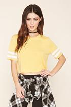 Forever21 Women's  Boxy Striped Crop Top