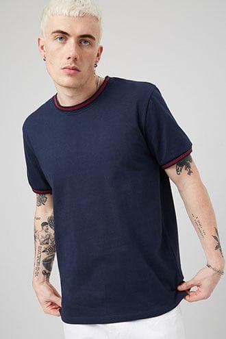 Forever21 Varsity-striped Ringer Tee