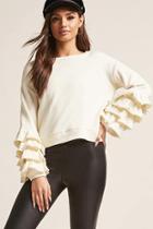 Forever21 Tiered Ruffle-sleeve Sweater