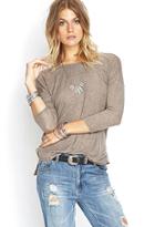 Forever21 Women's  Taupe Heathered Dolman Top