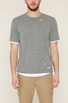 21 Men Men's  Distressed Layered Tee