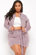 Forever21 Plus Size Striped Twill Jacket