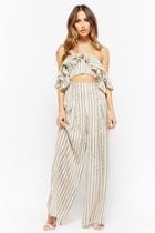 Forever21 Striped Lace-up Pants