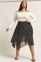 Forever21 Plus Size Polka Dot Handkerchief Skirt
