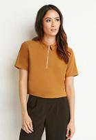 Forever21 Zippered Boxy Top