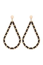 Forever21 Grosgrain Ribbon Accent Drop Earrings