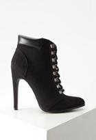 Forever21 Faux Suede Lace-up Booties