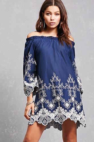 Forever21 Velzera Embroidered Dress