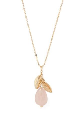 Forever21 Faux Stone Charm Necklace