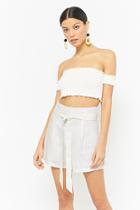 Forever21 Linen Tie-front Shorts