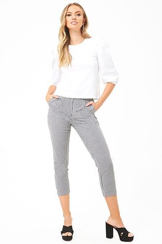 Forever21 Gingham Pleat Pants