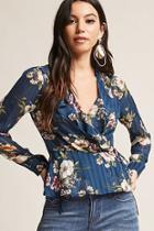 Forever21 Sheer Floral Wrap Top