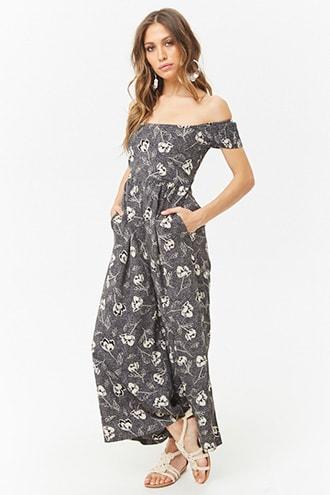 Forever21 Anm Off-the-shoulder Jumpsuit