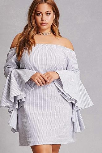 Forever21 Plus Size Striped Shift Dress