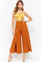 Forever21 Slit Button-front Ankle Pants