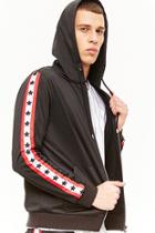 Forever21 Star Panel Zip-up Hoodie
