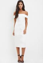 Forever21 Women's  Off-the-shoulder Bodycon Dress (ivory)