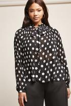 Forever21 Plus Size Accordion Pleat Polka Dot Top