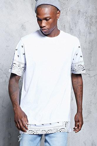 Forever21 Bandana Print Layered Tee