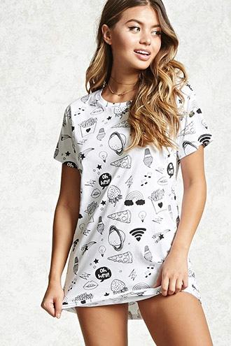 Forever21 Oh Hey Graphic Pj Top