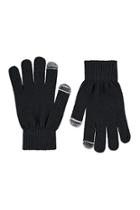 Forever21 Black Marled Knit Gloves