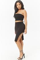 Forever21 Lace-up Tube Top & Pencil Skirt Set