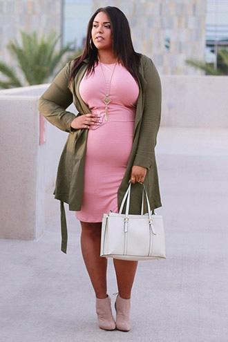 Forever21 Plus Women's  Olive Plus Size Trench Coat