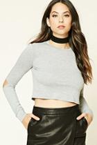 Forever21 Women's  Cutout Boxy Crop Top