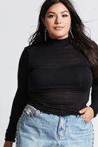 Forever21 Plus Size Sheer Stripe Top