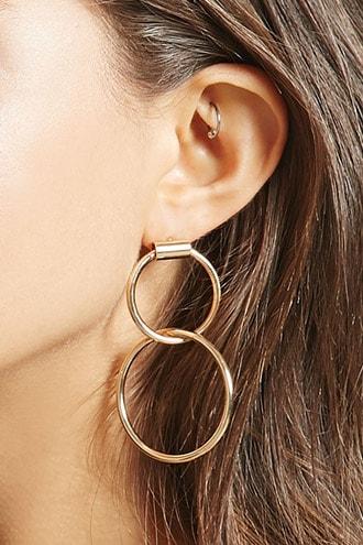 Forever21 Dual Hoop Doorknocker Earrings