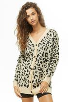 Forever21 Longline Cheetah Print Cardigan
