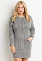 Forever21 Plus Pinstriped Sweater Dress