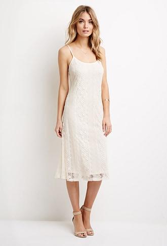 Forever21 Contemporary Crochet-embroidered Midi Dress
