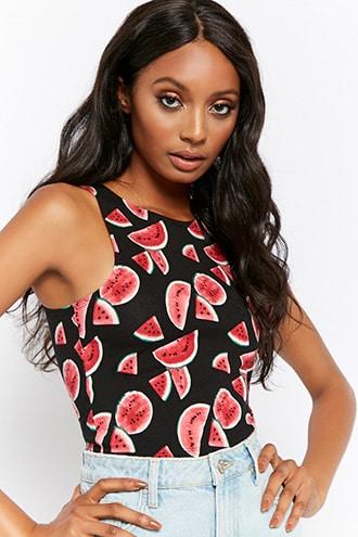 Forever21 Watermelon Print Tank Top