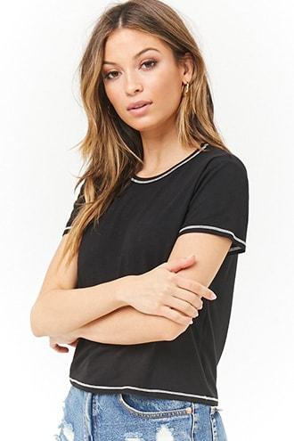 Forever21 Exposed Seam Tee
