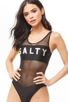 Forever21 Salty Graphic One-piece Swimsuit