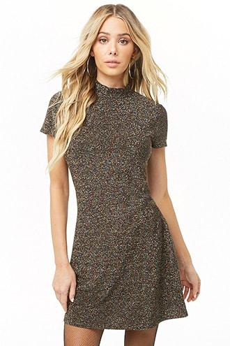 Forever21 Multicolor Metallic Knit Dress