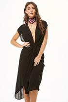 Forever21 Gauze Twist-front Dress