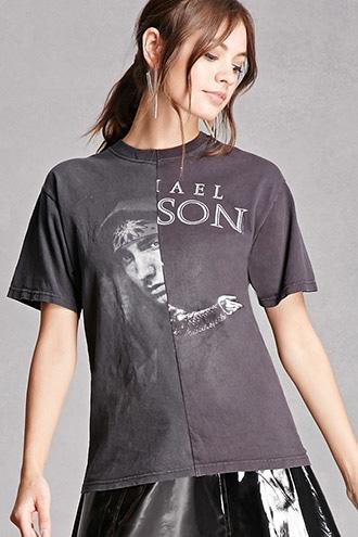 Forever21 Repurposed Split Graphic Tee