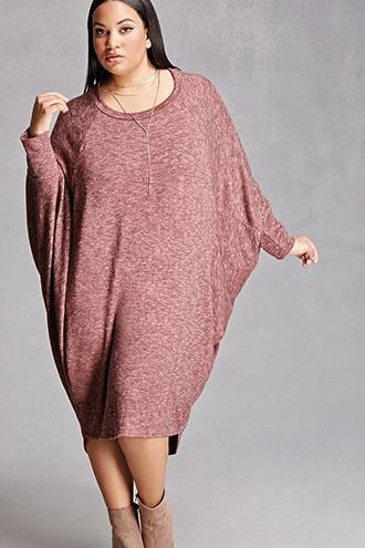Forever21 Plus Size Marled Batwing Dress