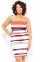 Forever21 Plus Size Multi-striped Tube Dress