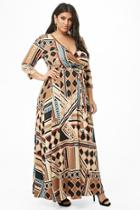 Forever21 Plus Size Scarf Print Maxi Dress