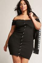 Forever21 Plus Size Ribbed Off-the-shoulder Dress