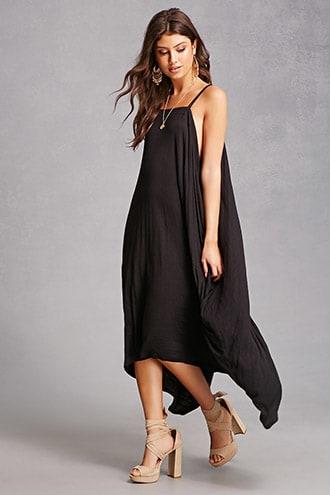 Forever21 Slub Knit Trapeze Midi Dress