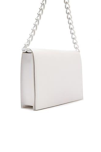 Forever21 Faux Leather Curb Chain Shoulder Bag